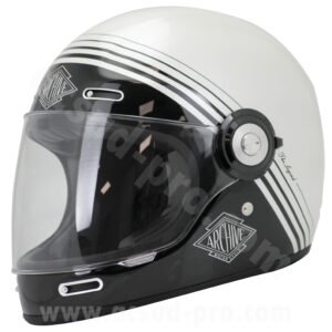 Casque intégral Archive Vintage The Legend Fibre White ECE