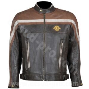 Blouson moto Archive Bobber en cuir de vachette