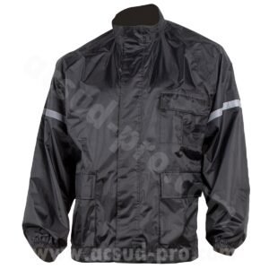 Veste pluie moto OPM noir avec sac de rangement L